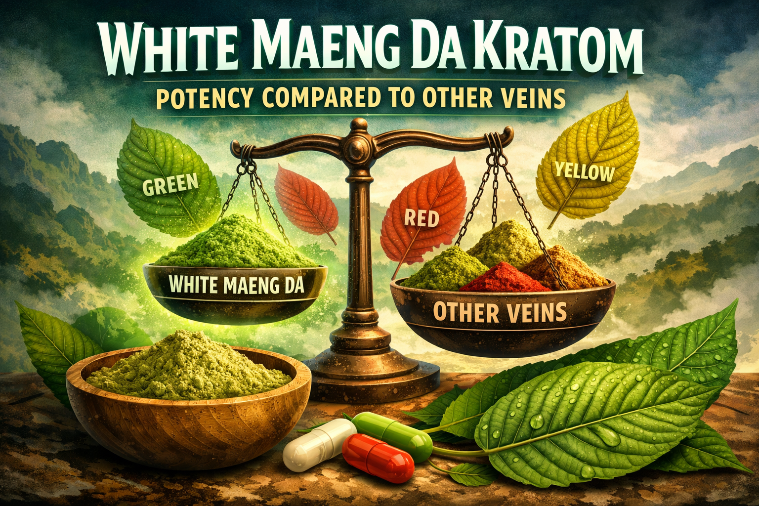 White Maeng Da Kratom Potency Compared to Other Veins